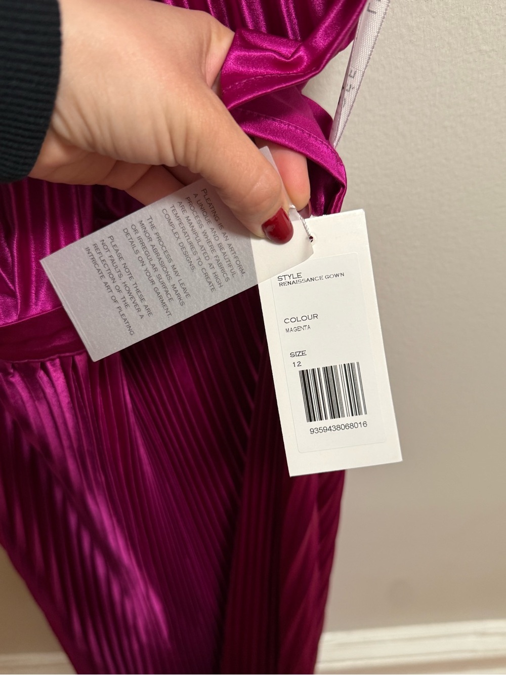 L’idee renaissance gown grape magenta pink formal black tie wedding guest dress - Picture 10 of 12